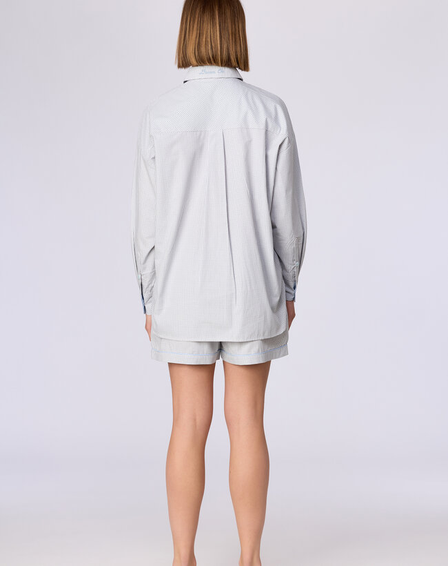 Woody Meisjes-Dames pyjama, grijze ruit
