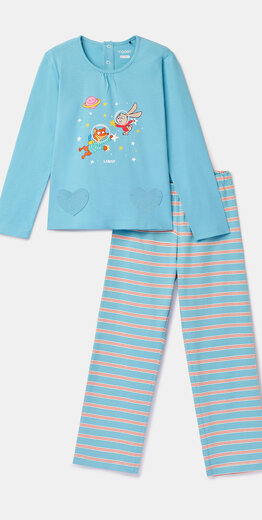 Woody Meisjes-Dames pyjama, roze