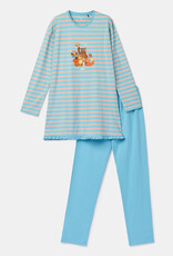 Woody Meisjes-Dames pyjama, blauwe streep