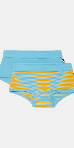 Woody Meisjes boxer, blauwe streep + blauw