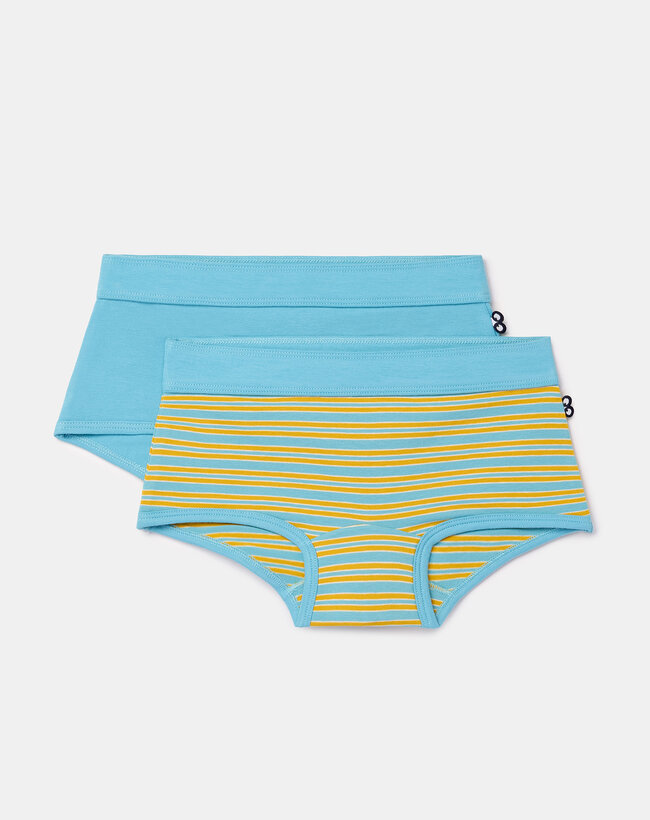 Woody Meisjes boxer, blauwe streep + blauw