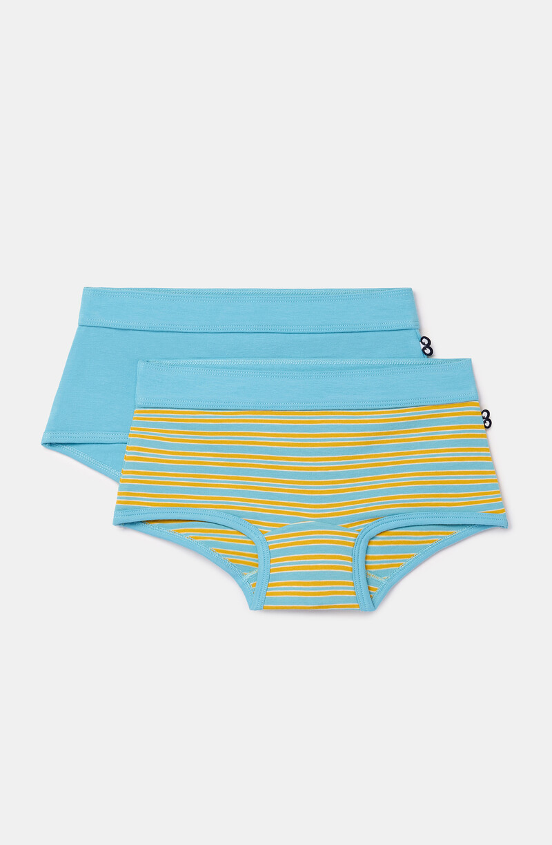Woody Meisjes boxer, blauwe streep + blauw