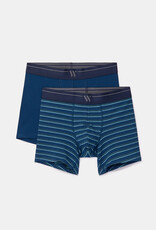 Woody Heren boxer, donkerblauwe streep + donkerblauw