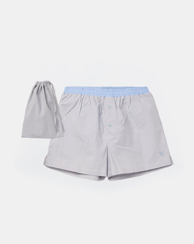 Woody Jongens-Heren boxer, grijze ruit