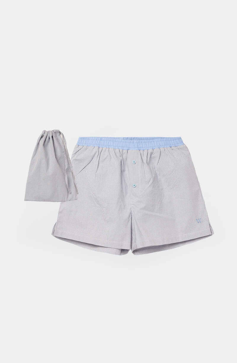 Woody Jongens-Heren boxer, grijze ruit