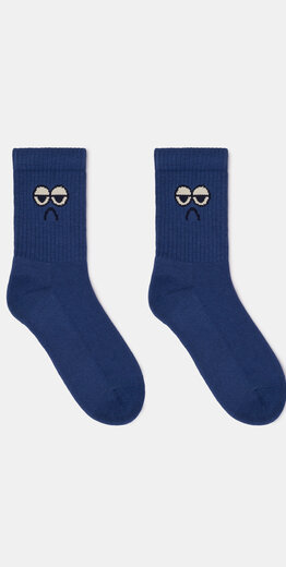 Woody sokken, donkerblauw