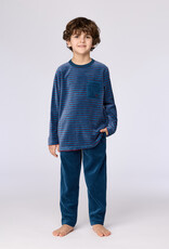 Woody Heren pyjama, donkerblauwe streep