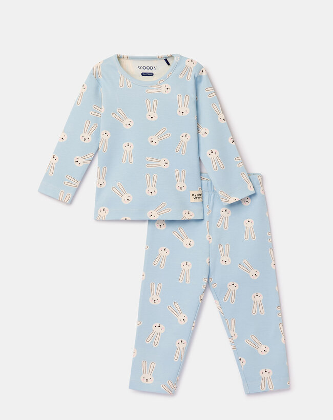 Woody Unisex pyjama, konijnen print