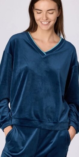 Woody Dames huispak, donkerblauw
