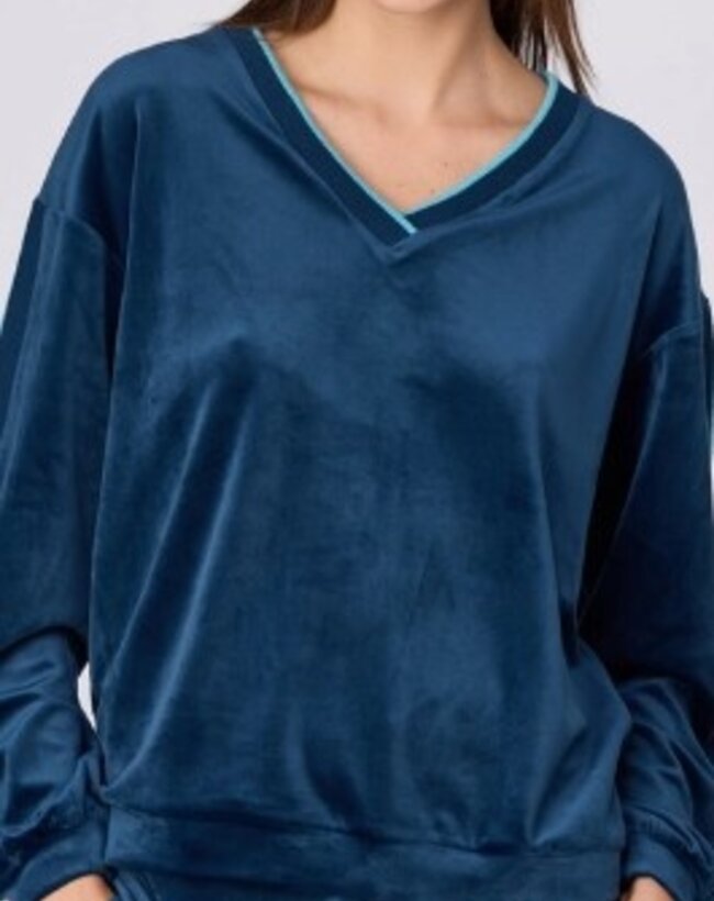 Woody Dames huispak, donkerblauw
