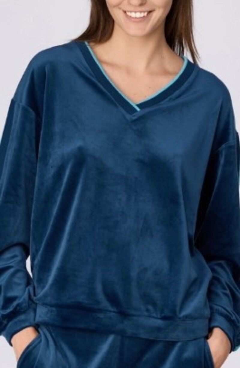 Woody Dames huispak, donkerblauw