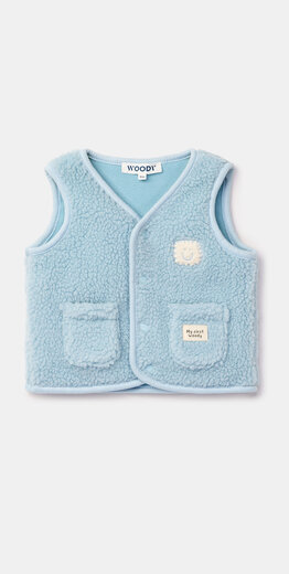 Woody Unisex bodywarmer, lichtblauw
