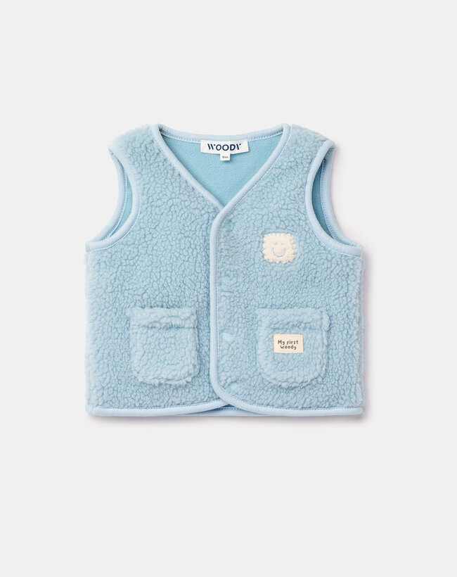 Woody Unisex bodywarmer, lichtblauw