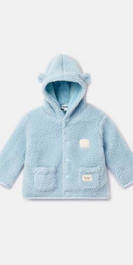 Woody Unisex korte jas, lichtblauw