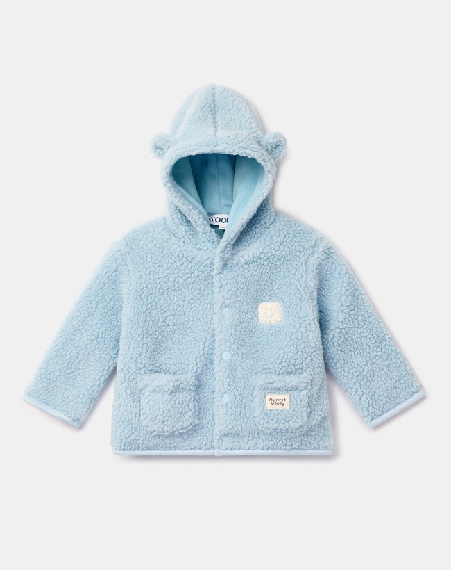 Woody Unisex korte jas, lichtblauw