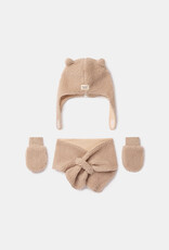 Woody Set van muts en wantjes, beige