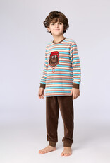 Woody Jongens-Heren pyjama, multicolor streep
