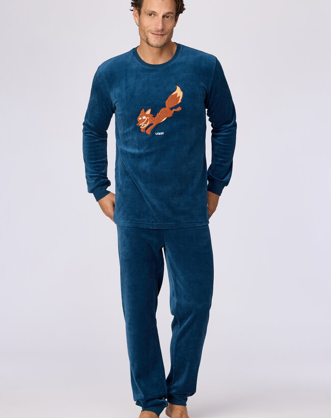 Woody Jongens-Heren pyjama, donkerblauw
