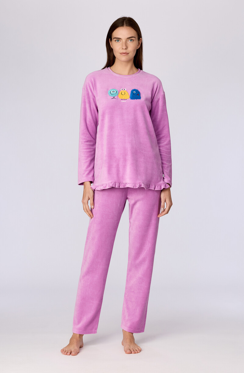 Woody Meisjes-Dames pyjama, roze