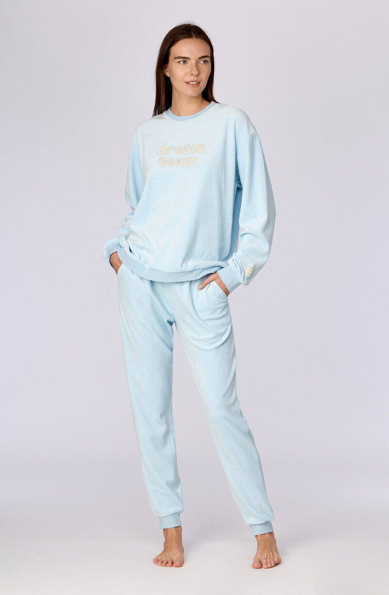 Woody Unisex pyjama, lichtblauw