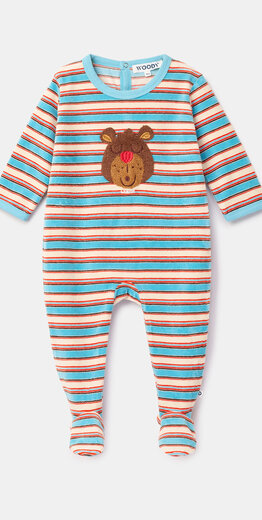 Woody Kruippakje, multicolor streep - Copy