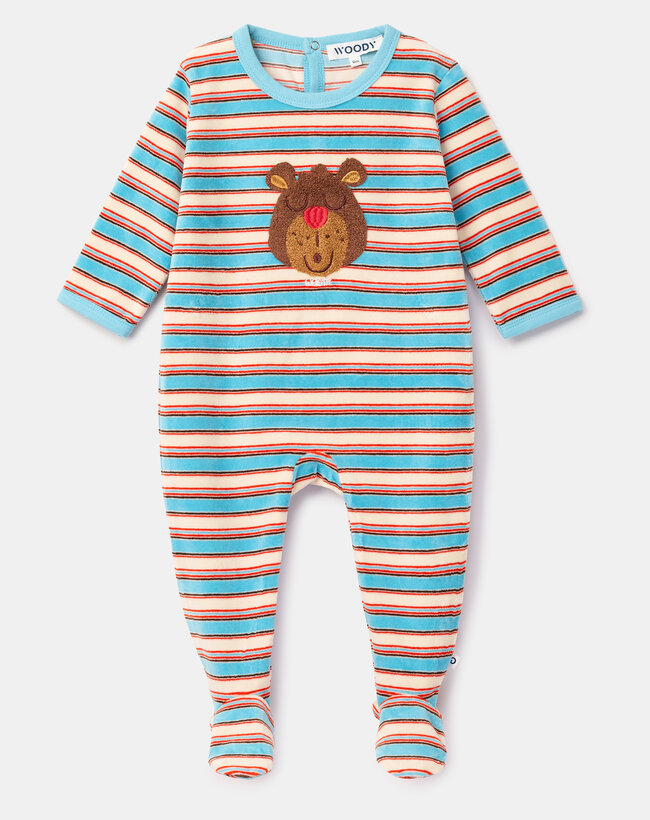 Woody Kruippakje, multicolor streep - Copy