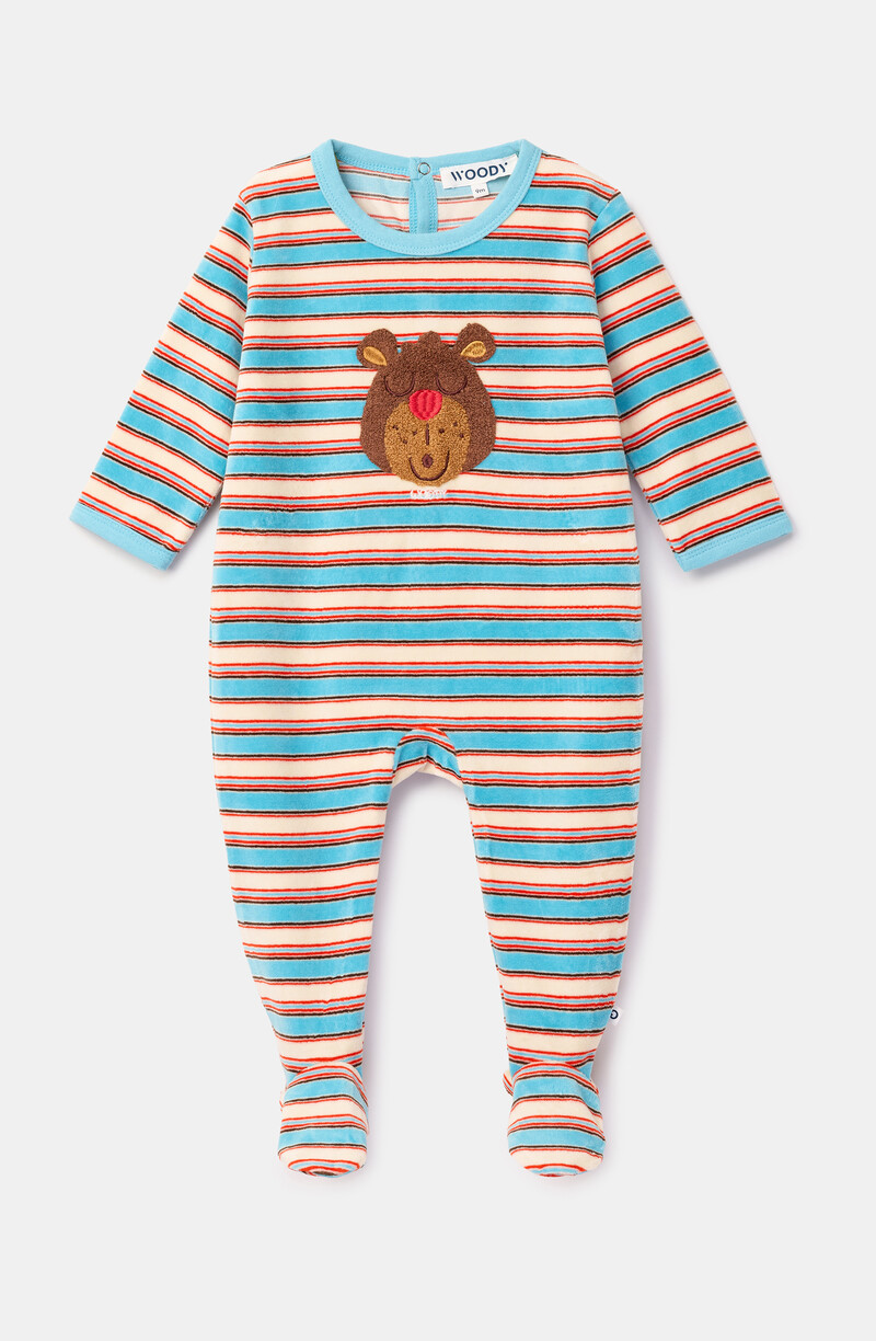 Woody Kruippakje, multicolor streep - Copy
