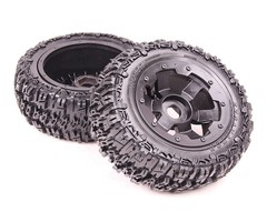 RovanSports 5T Knobby wheel tire set rear (2pcs) Excavator 80x195 (2pc)