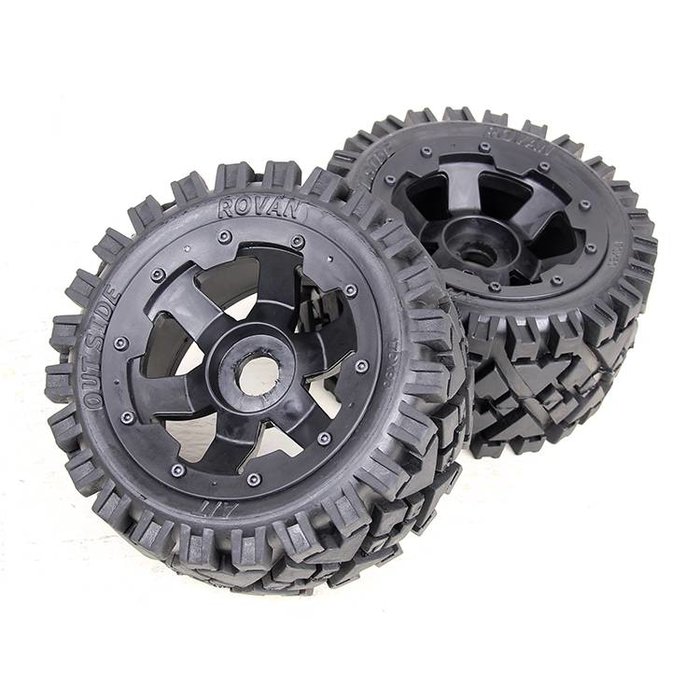 RovanSports 5B Rear terrain tyres set (2pcs.) / AIT Outside 170x80 (2pcs.)