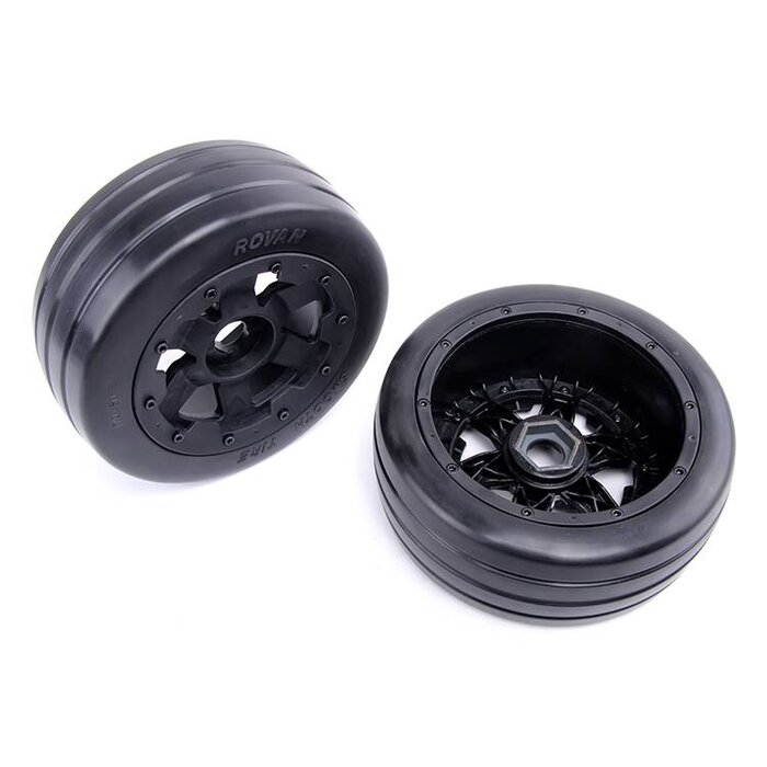 RovanSports 5B front slick tyres set 2pcs Smooth Tire slicks 170x60
