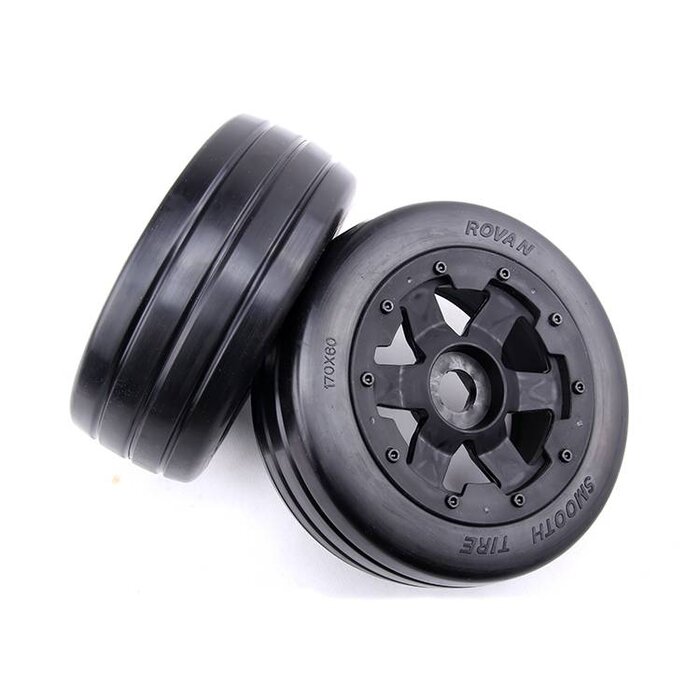 RovanSports 5B front slick tyres set 2pcs Smooth Tire slicks 170x60