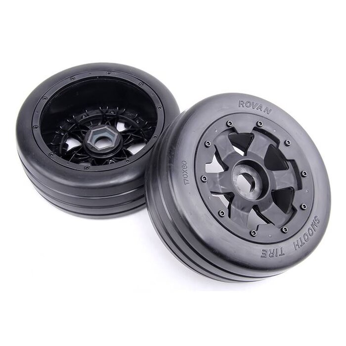 RovanSports 5B front slick tyres set 2pcs Smooth Tire slicks 170x60