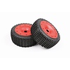 RovanLosi LT/ Losi 5T Sealed beadlocks small nails tire assembly (red and green) 170x60 (2pcs)