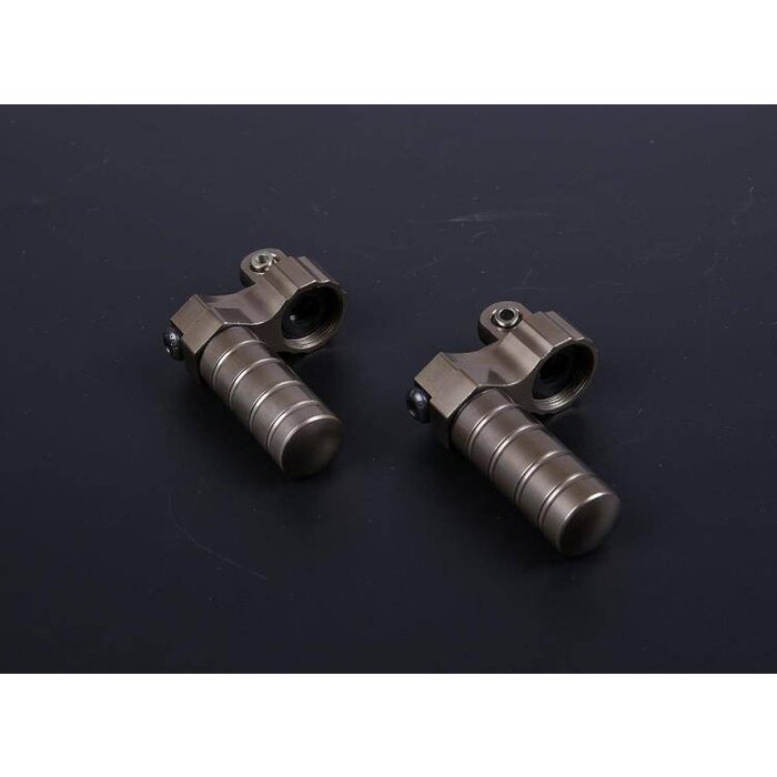 RovanSports Alloy rear shock cap  / schockdemperkop met buffer/overloopvat achter