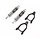 Baha CNC HD 10mm Front shocks with arms  (2 pc.) in red, silver or titanium
