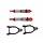 Baha CNC HD 10mm Front shocks with arms  (2 pc.) in red, silver or titanium