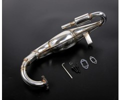 RovanSports Baha roestvrijstalen uitlaatpijp met demper SS Torque