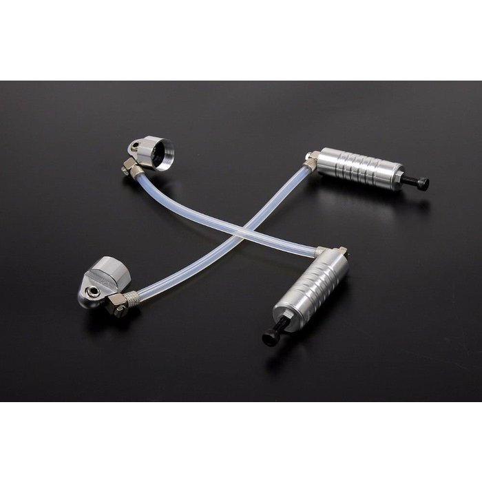 RovanSports Baha CNC-Dämpfer mit hydraulischem Bauch in rot oder silber für 6mm/8mm oder 10mm Stoßdämpfer