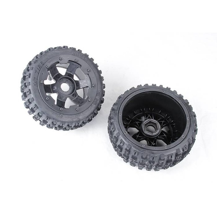 RovanSports New rear knobby wheel set (2pc) 170x80 available with black and red beadlock
