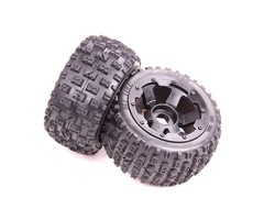 RovanSports New rear knobby wheel set (2pc) 170x80 verkrijgbaar met zwarte en rode beadlock