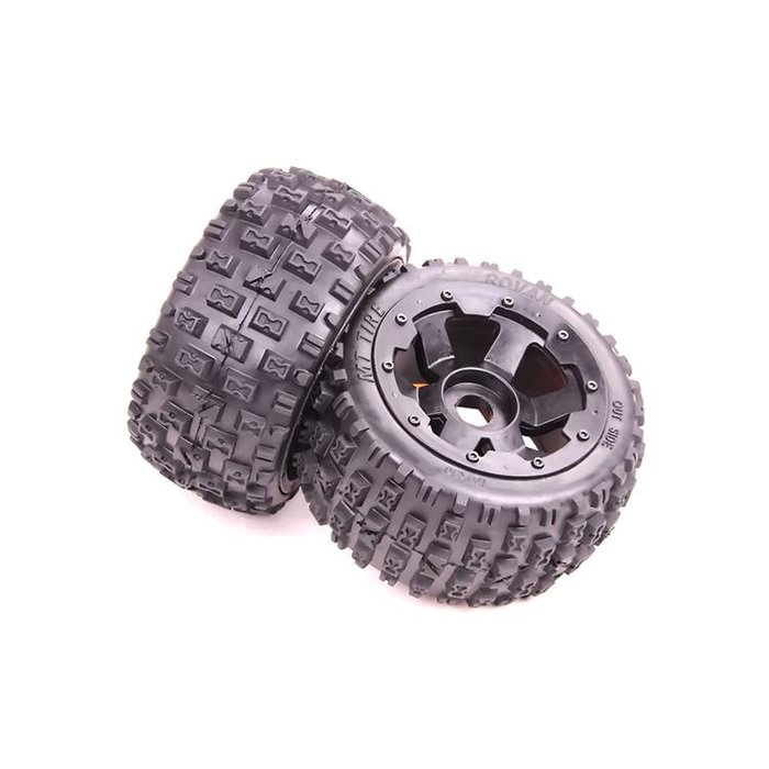 RovanSports New rear knobby wheel set (2pc) 170x80 available with black and red beadlock