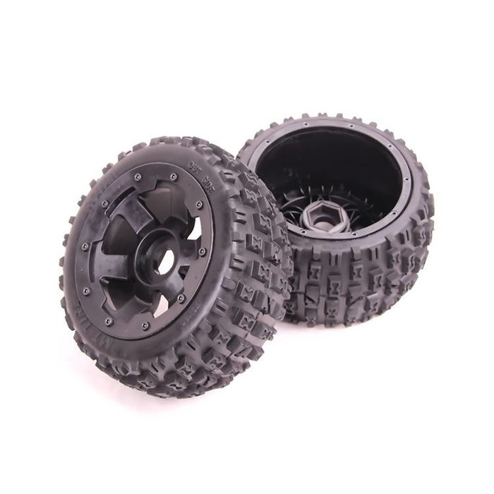 RovanSports New rear knobby wheel set (2pc) 170x80 available with black and red beadlock