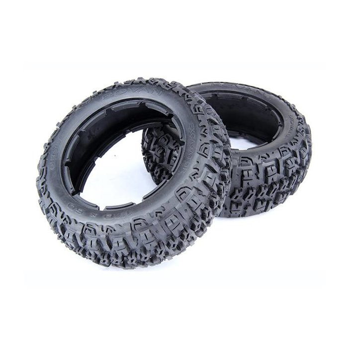 RovanSports 5T/SC Knobby tire set front Excavator 75x195 (2pcs)