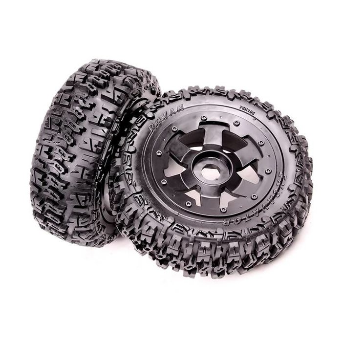 RovanSports 5T Knobby wheel tire set (front) 2pcs Excavator 75x195
