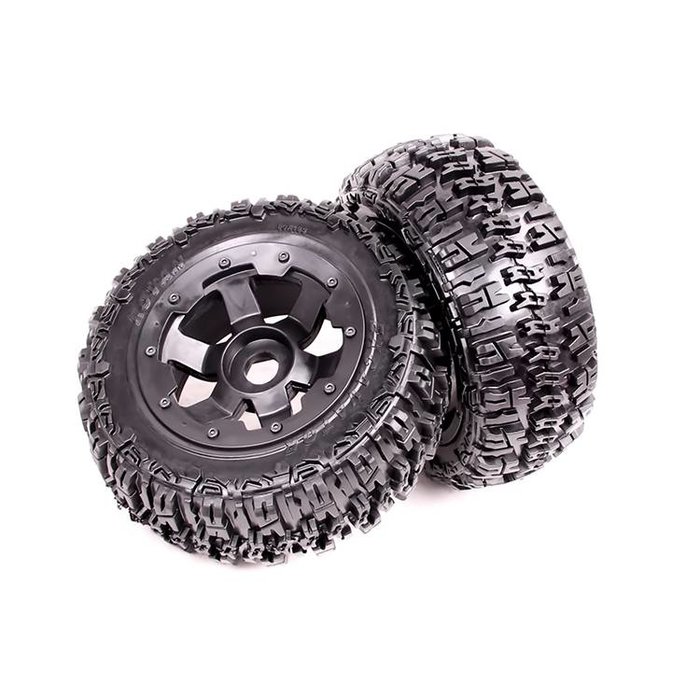 RovanSports 5T Knobby wheel tire set (front) 2pcs Excavator 75x195