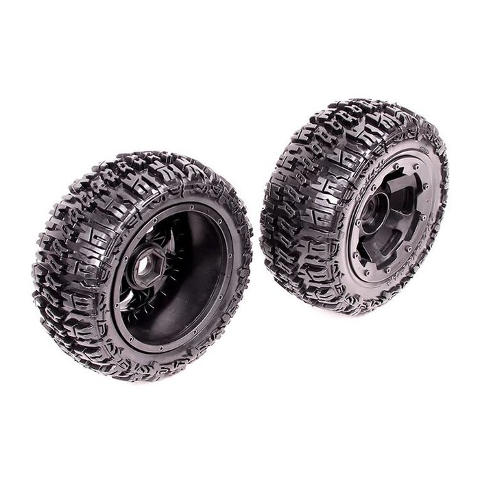 RovanSports 5T Knobby wheel tire set (front) 2pcs Excavator 75x195