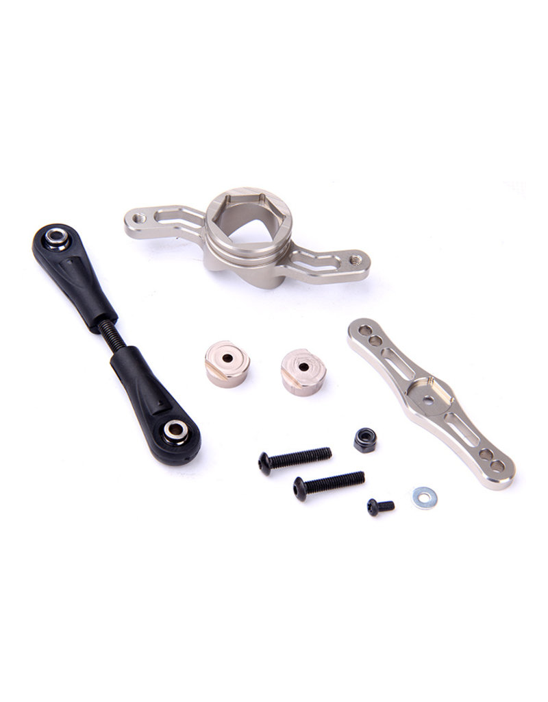 LT CNC metal stud steering arm steering (15T. and 17T,) RovanSports.nl