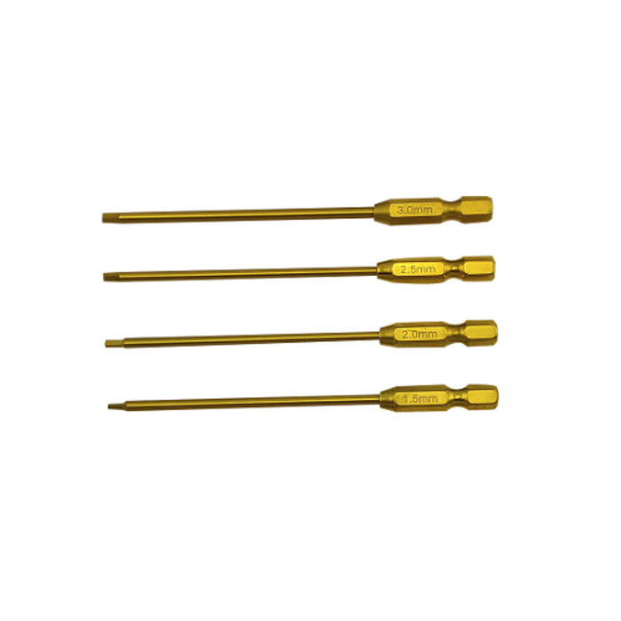 Hobby Detail langer Inbus-Befestigungsset mit titanspitze (4-teilig)
