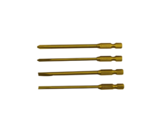 Hobby Detail long cross and flat head attachments set with titanium tip (4 pcs.)