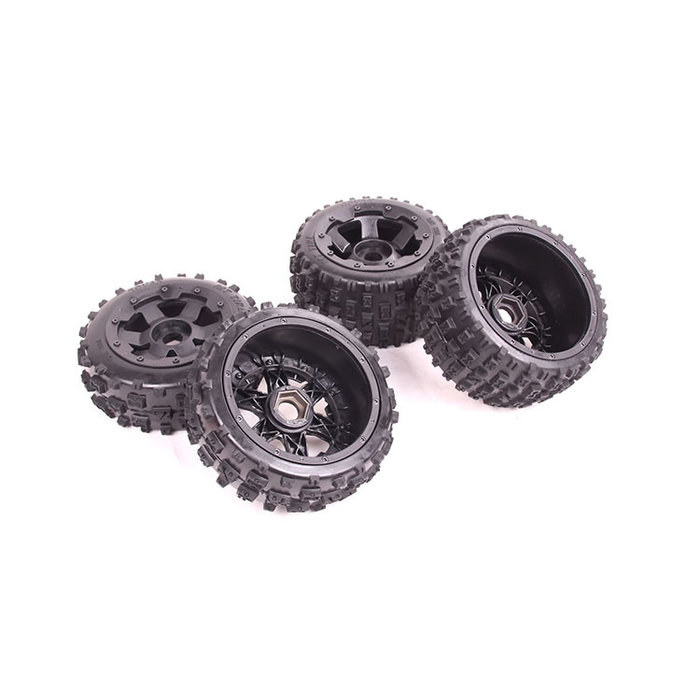 RovanSports New knobby wheel set (4pcs/set) 170x80+170x60 available with black and red beadlock